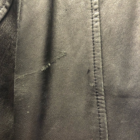 Mackage Black Moto Lamb Leather Biker Made for Aritzia - Picture 8 of 15